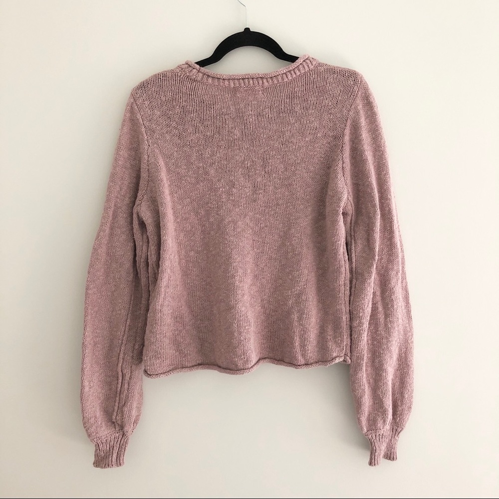 Pink Cropped Sweater - Picture 2 of 4